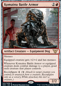 Komainu Battle Armor - Kamigawa: Neon Dynasty Commander Decks (inglés)