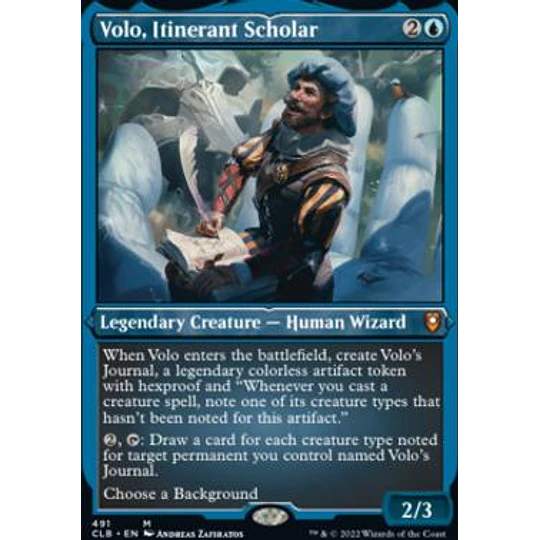 Volo, Itinerant Scholar (Foil Etched) - Commander Legends: Battle for Baldur's Gate Variants (inglés)