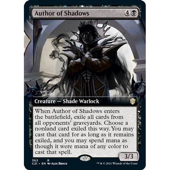 Author of Shadows (Extended Art) - Commander 2021 Variants (inglés)