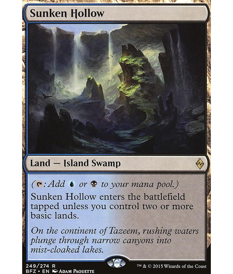 Sunken Hollow - Battle for Zendikar (inglés)