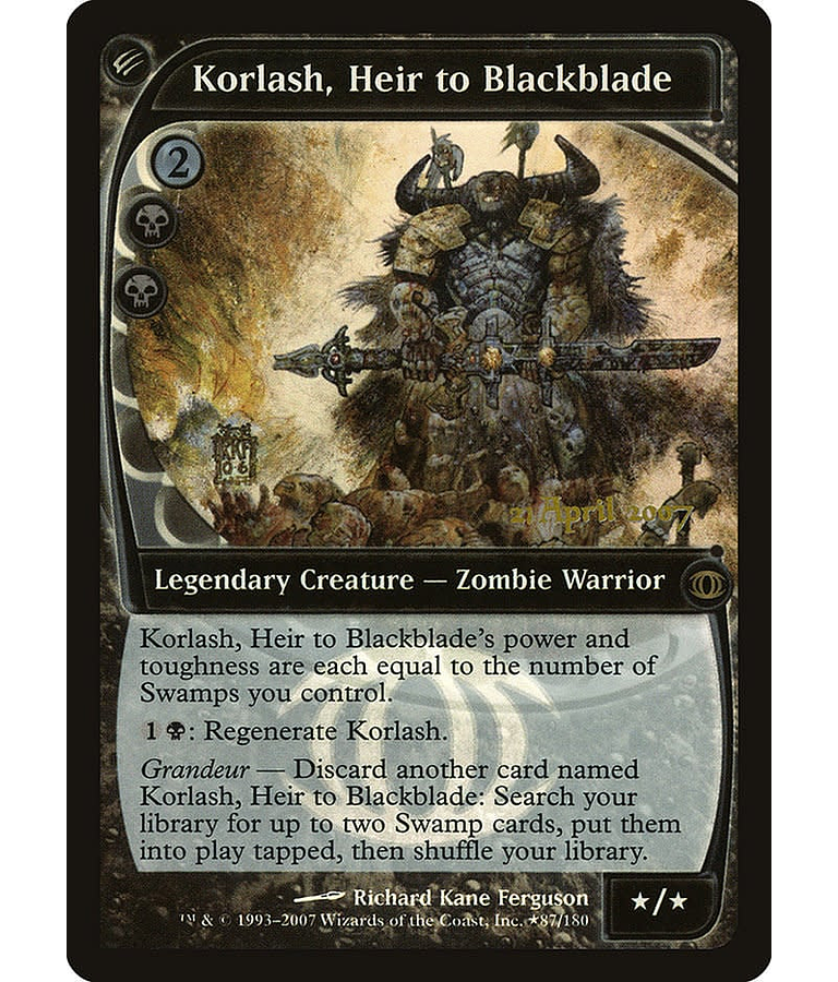 Korlash, Heir to Blackblade (Prerelease Foil) - Promotional (inglés)