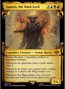 Sauron, the Dark Lord (0675 - Scroll Showcase - Silver Foil) - The Lord of the Rings: Tales of Middle-earth Variants Foil (inglés)
