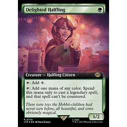 Delighted Halfling (0774 - Extended Art - Surge Foil) - The Lord of the Rings: Tales of Middle-earth Variants Foil (inglés)