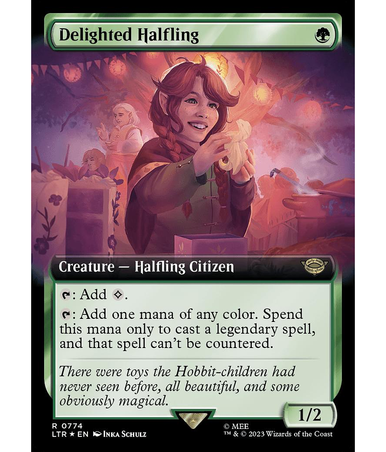 Delighted Halfling (0774 - Extended Art - Surge Foil) - The Lord of the Rings: Tales of Middle-earth Variants Foil (inglés)