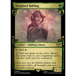 Delighted Halfling (0609 - Scroll Showcase - Silver Foil) - The Lord of the Rings: Tales of Middle-earth Variants Foil (inglés)
