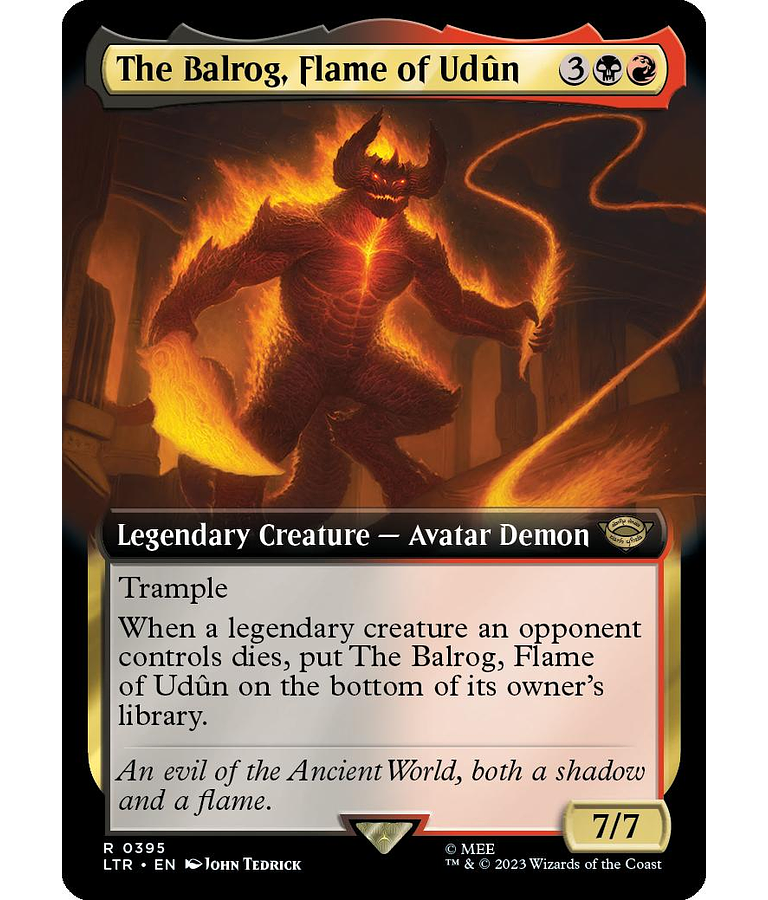 The Balrog, Flame of Udun (0395 - Extended Art) - The Lord of the Rings: Tales of Middle-earth Variants (inglés)