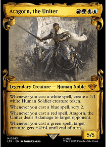 Aragorn, the Uniter (0643 - Scroll Showcase - Silver Foil) - The Lord of the Rings: Tales of Middle-earth Variants Foil (inglés)