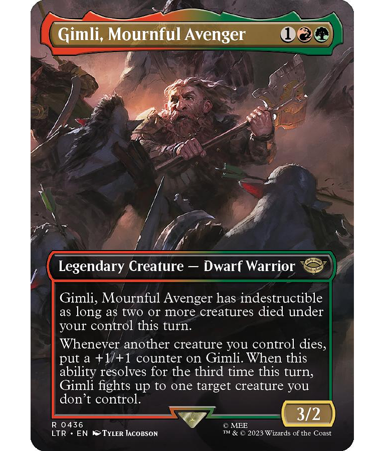 Gimli, Mournful Avenger (Borderless) - The Lord of the Rings: Tales of Middle-earth Variants (inglés)