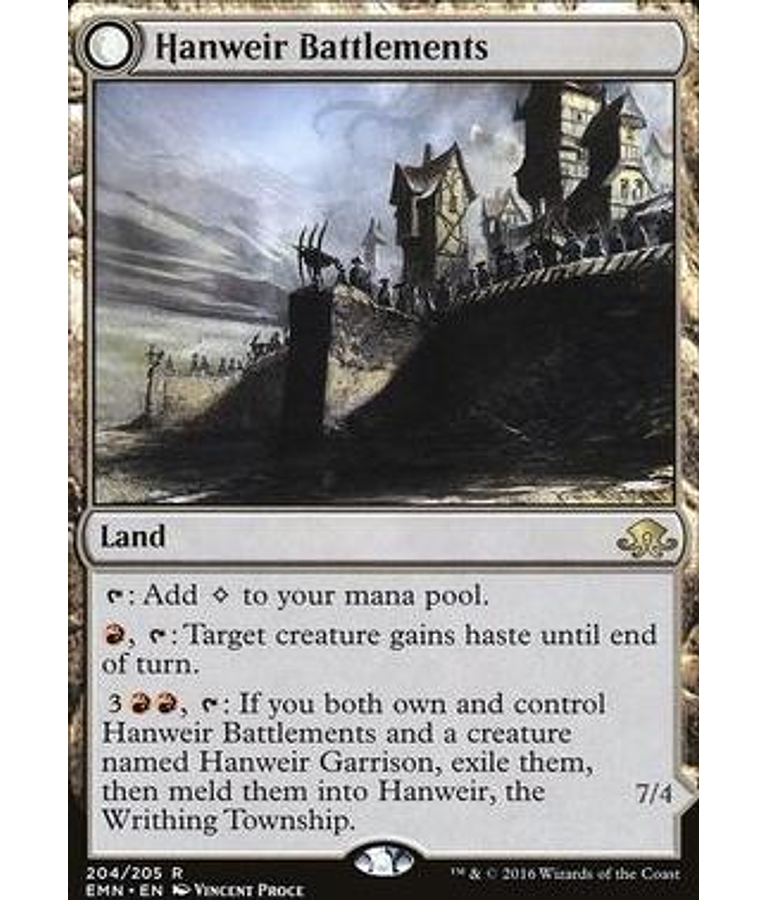 Hanweir Battlements // Hanweir, the Writhing Township - Eldritch Moon (inglés)