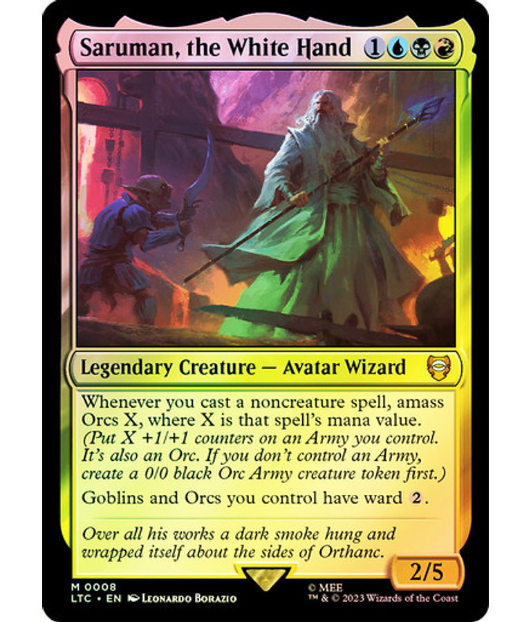 Saruman, the White Hand - The Lord of the Rings: Tales of Middle-earth Commander Decks (español)