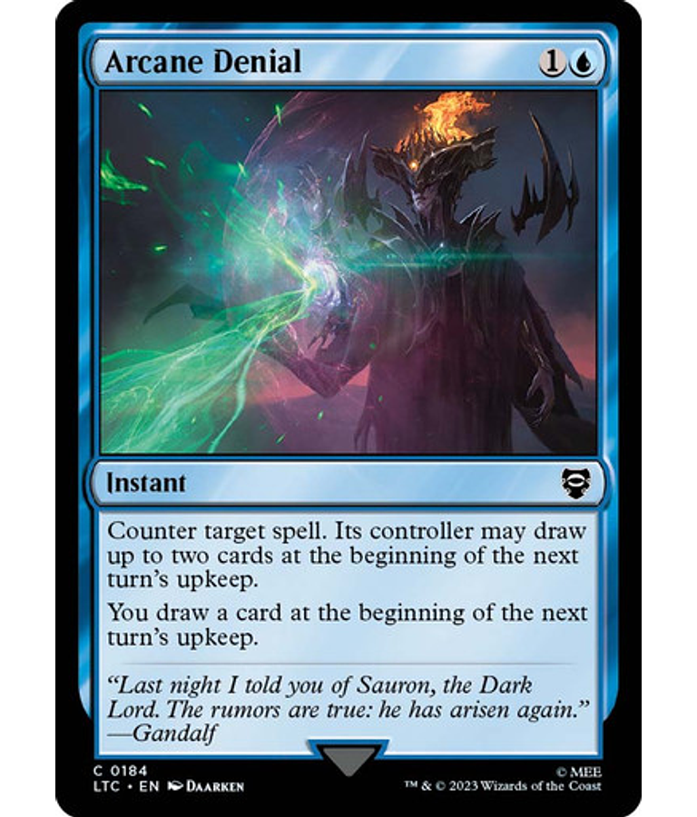 Arcane Denial - The Lord of the Rings: Tales of Middle-earth Commander Decks (español)