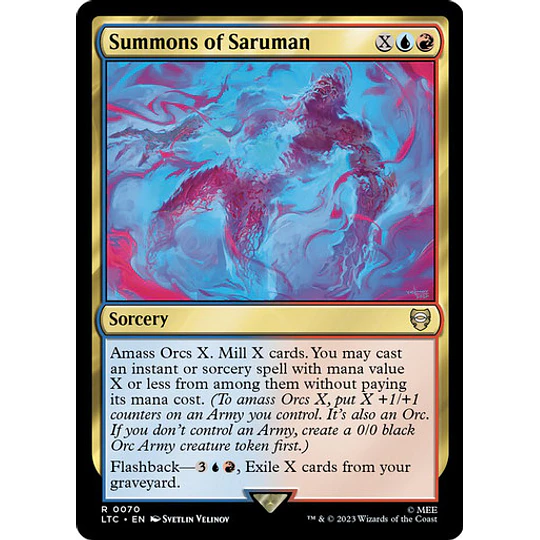 Summons of Saruman - The Lord of the Rings: Tales of Middle-earth Commander Decks (español)