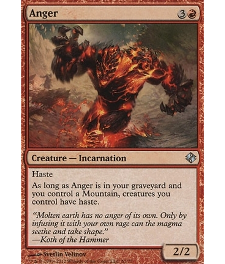 Anger - Duel Decks: Venser Vs. Koth (inglés)