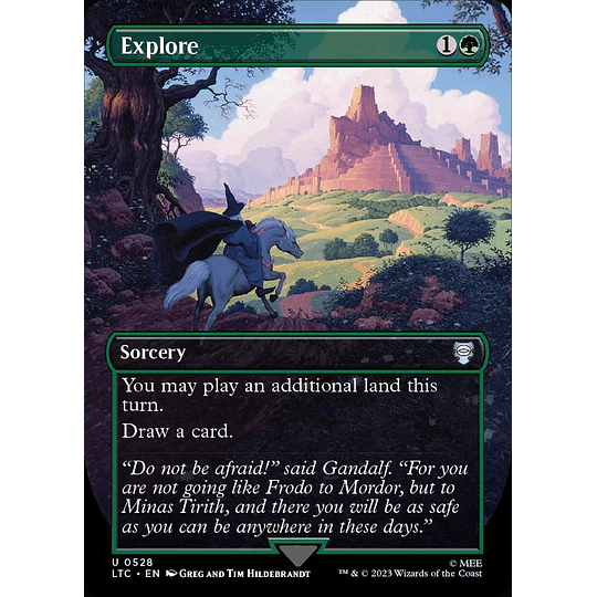 Explore (0528 - Borderless Silver Foil) - The Lord of the Rings: Tales of Middle-earth Commander Decks Variants Foil (inglés)
