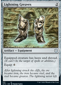 Lightning Greaves - Adventures in the Forgotten Realms Commander Decks (inglés)