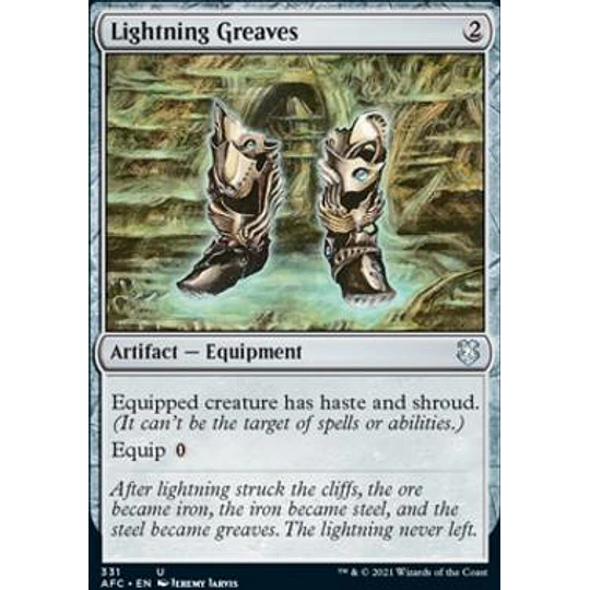Lightning Greaves - Adventures in the Forgotten Realms Commander Decks (inglés)