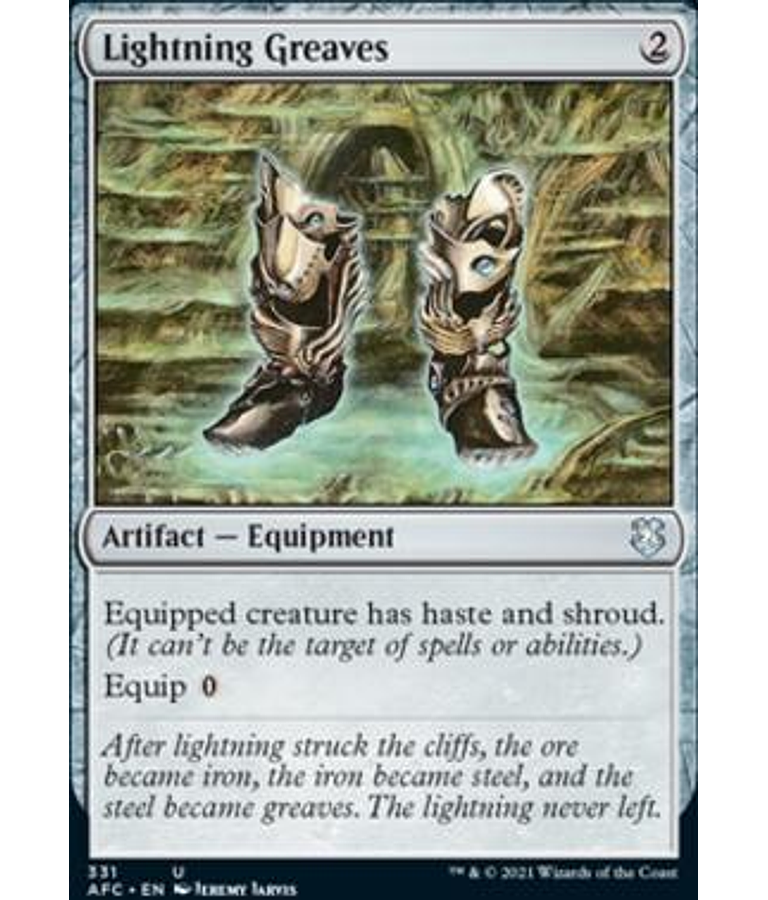 Lightning Greaves - Adventures in the Forgotten Realms Commander Decks (inglés)