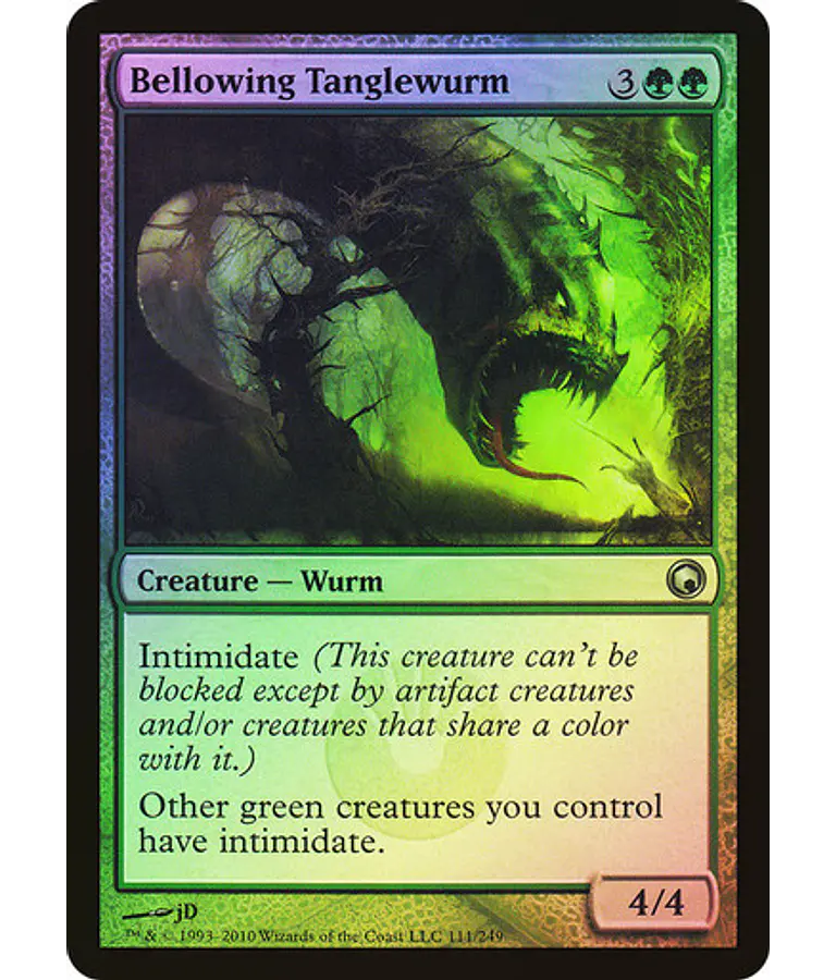 Bellowing Tanglewurm - Scars of Mirrodin Foil (español)