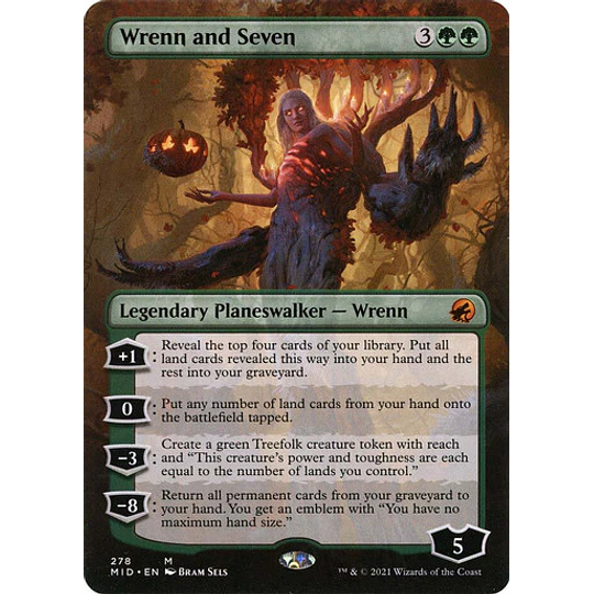 Wrenn and Seven (Borderless) - Innistrad: Midnight Hunt Variants (inglés)