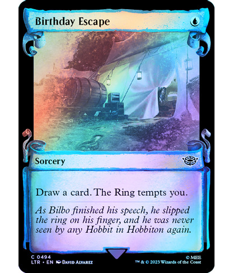 Birthday Escape (0494 - Scroll Showcase - Silver Foil) - The Lord of the Rings: Tales of Middle-earth Variants Foil (inglés)