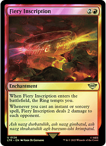 Fiery Inscription - The Lord of the Rings: Tales of Middle-earth Foil (inglés)