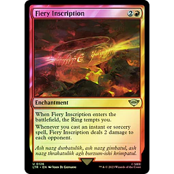 Fiery Inscription - The Lord of the Rings: Tales of Middle-earth Foil (inglés)