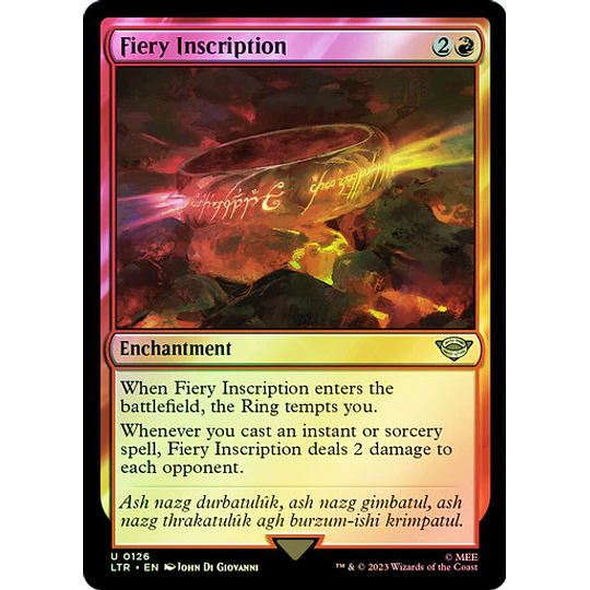 Fiery Inscription - The Lord of the Rings: Tales of Middle-earth Foil (inglés)