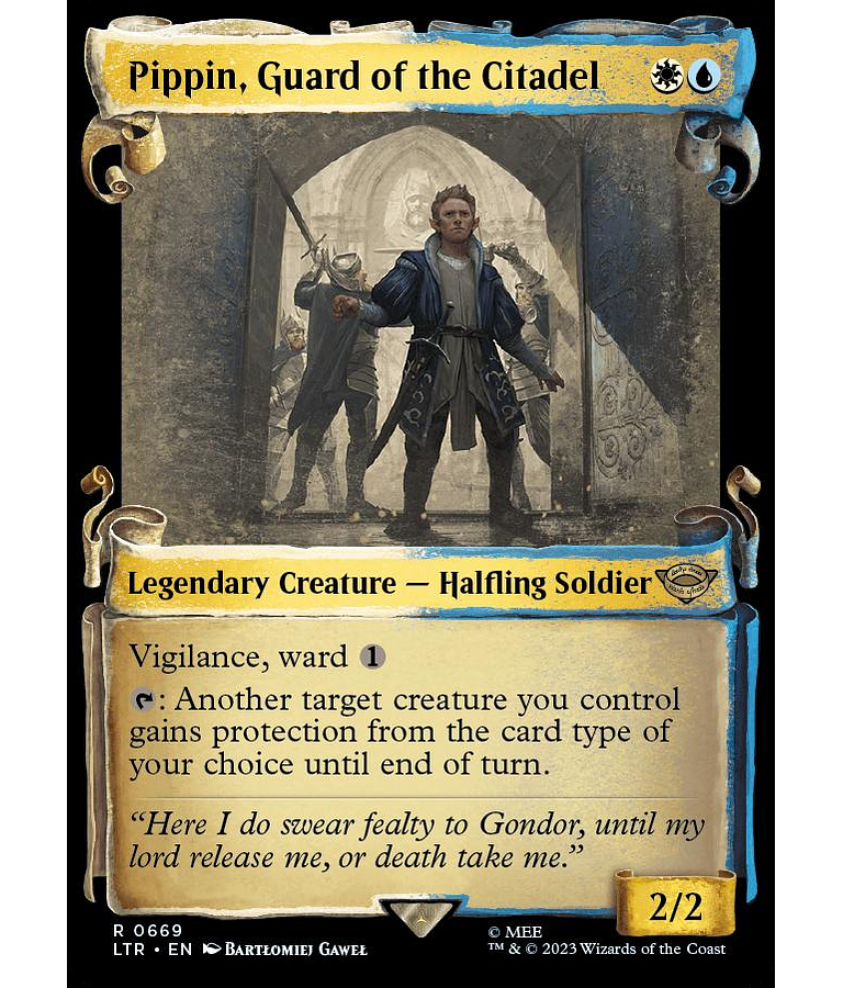 Pippin, Guard of the Citadel (0669 - Scroll Showcase) - The Lord of the Rings: Tales of Middle-earth Variants (inglés)