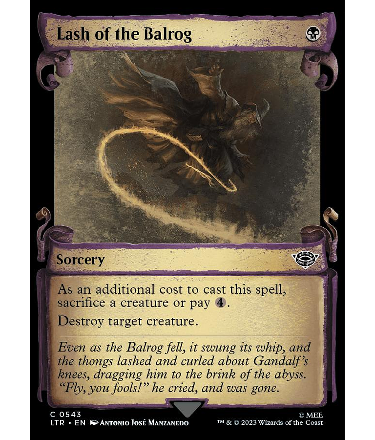 Lash of the Balrog (0543 - Scroll Showcase) - The Lord of the Rings: Tales of Middle-earth Variants (inglés)