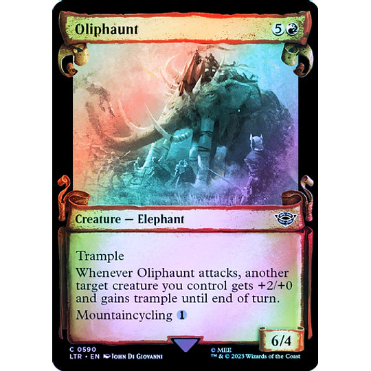 Oliphaunt (0590 - Scroll Showcase - Silver Foil) - The Lord of the Rings: Tales of Middle-earth Variants Foil (inglés)