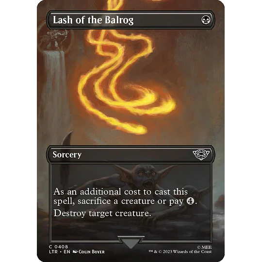 Lash of the Balrog (Borderless) - The Lord of the Rings: Tales of Middle-earth Variants - PLAYSET (x4)