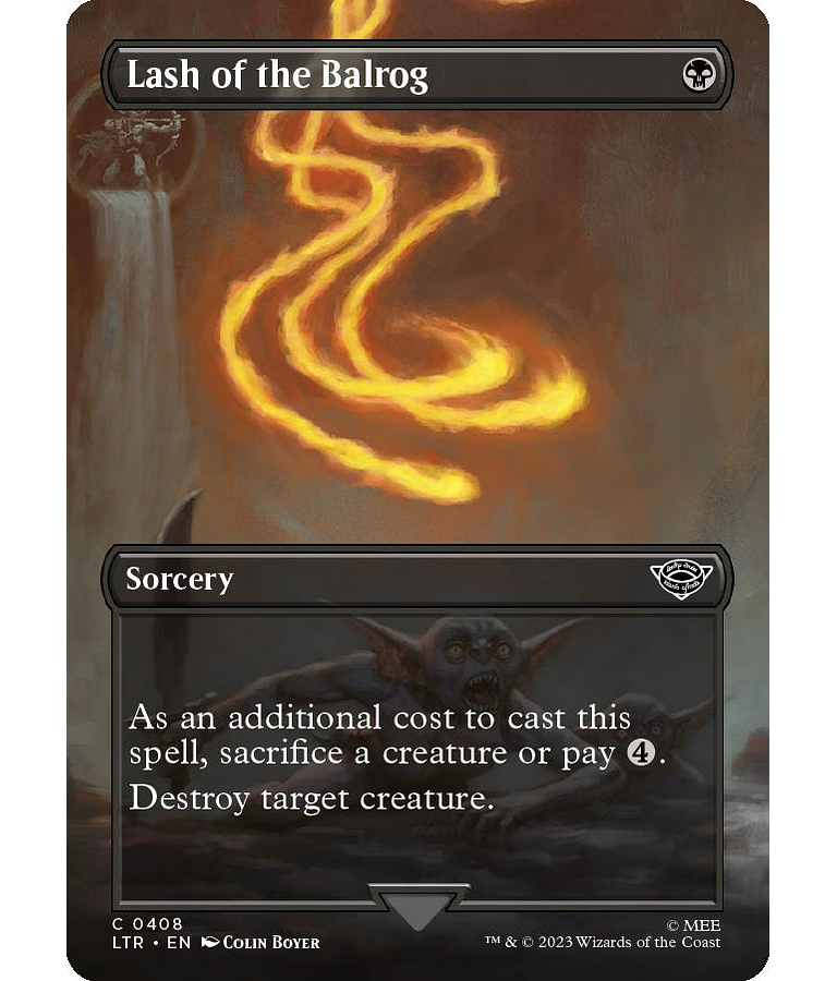 Lash of the Balrog (Borderless) - The Lord of the Rings: Tales of Middle-earth Variants - PLAYSET (x4)