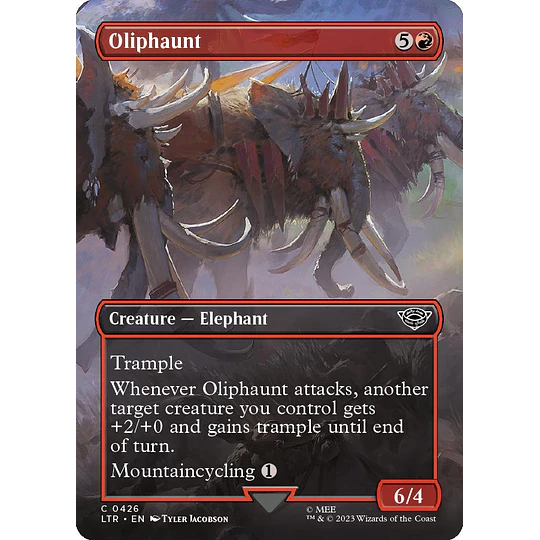 Oliphaunt (Borderless) - The Lord of the Rings: Tales of Middle-earth Variants - PLAYSET (x4)