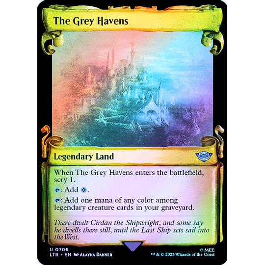 The Grey Havens (0706 - Scroll Showcase - Silver Foil) - The Lord of the Rings: Tales of Middle-earth Variants Foil (inglés)