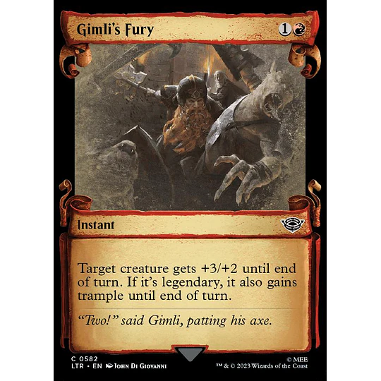 Gimli's Fury (0582 - Scroll Showcase) - The Lord of the Rings: Tales of Middle-earth Variants (inglés)