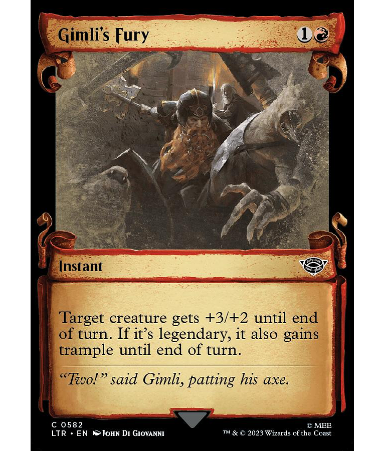 Gimli's Fury (0582 - Scroll Showcase) - The Lord of the Rings: Tales of Middle-earth Variants (inglés)