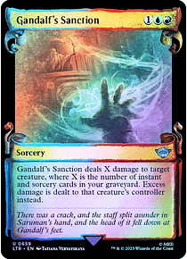 Gandalf's Sanction (0659 - Scroll Showcase - Silver Foil) - The Lord of the Rings: Tales of Middle-earth Variants Foil (inglés)