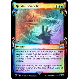 Gandalf's Sanction (0659 - Scroll Showcase - Silver Foil) - The Lord of the Rings: Tales of Middle-earth Variants Foil (inglés)