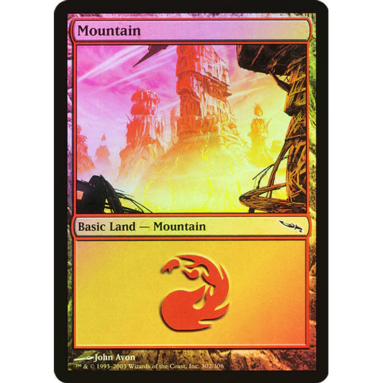 Mountain (302 D) - Mirrodin Foil (español)