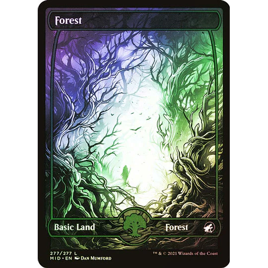 Forest (277) - Innistrad: Midnight Hunt Foil (inglés)