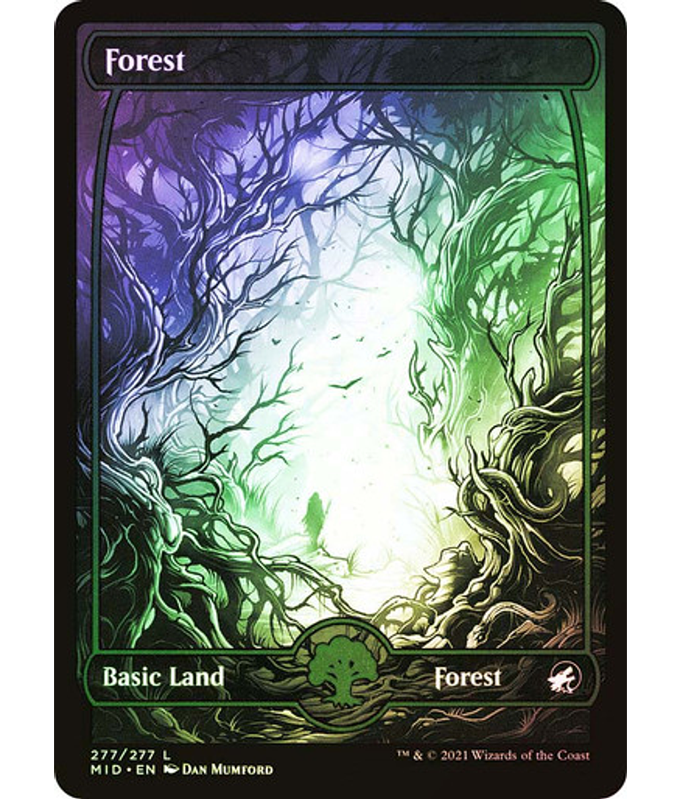 Forest (277) - Innistrad: Midnight Hunt Foil (inglés)