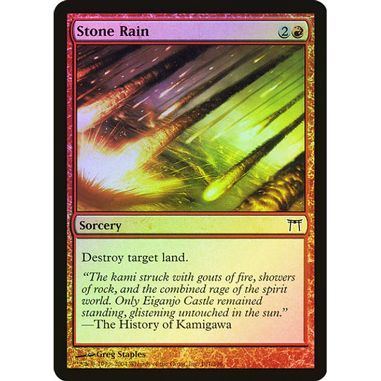 Stone Rain - Champions of Kamigawa Foil (español)
