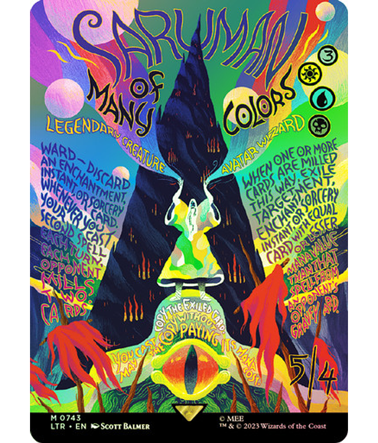 Saruman of Many Colors - The Lord of the Rings: Tales of Middle-earth Variants Foil (0743 - Borderless Poster) (inglés)