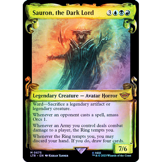 Sauron, the Dark Lord (0675 - Scroll Showcase - Silver Foil) - The Lord of the Rings: Tales of Middle-earth Variants Foil (inglés)