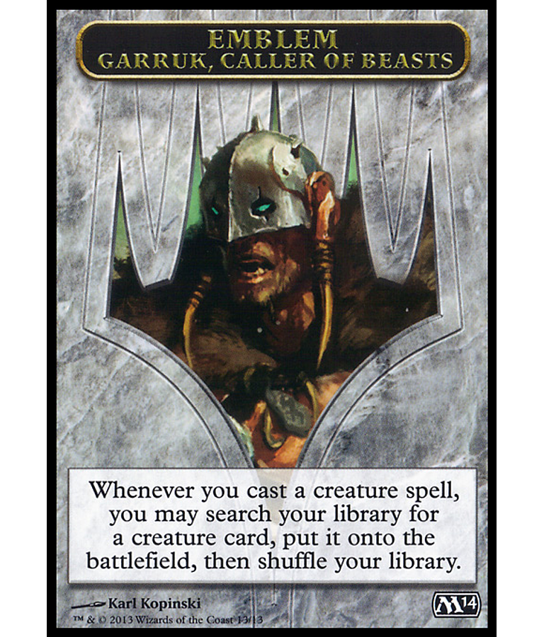 Emblem (Garruk, Caller of Beasts) - 2014 Core Set (español)