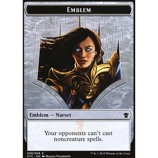 Emblem (Narset Transcendent) - Dragons of Tarkir (inglés)