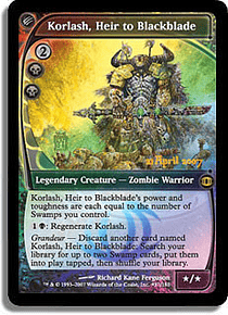 Korlash, Heir to Blackblade (Prerelease Foil) - Promotional (inglés)