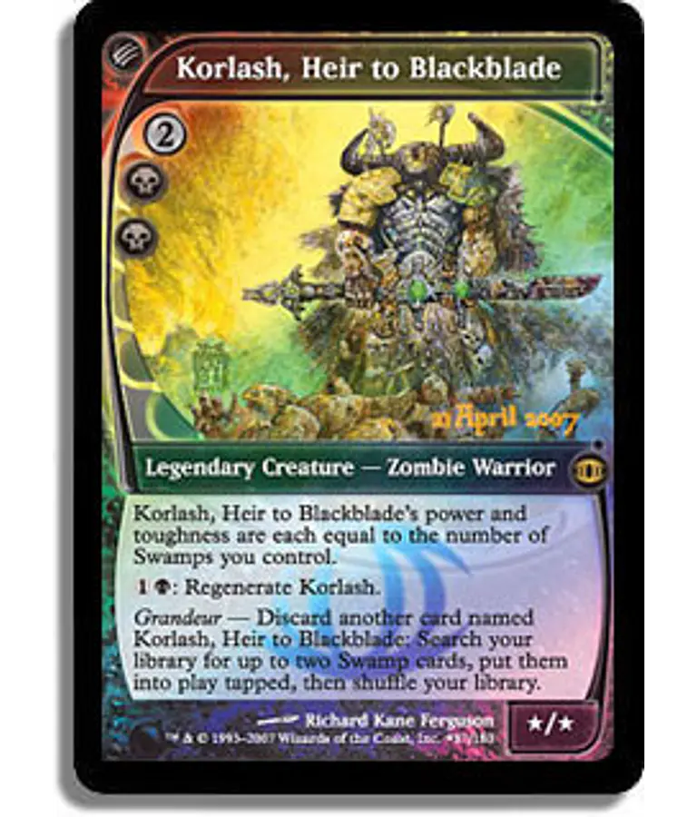 Korlash, Heir to Blackblade (Prerelease Foil) - Promotional (inglés)