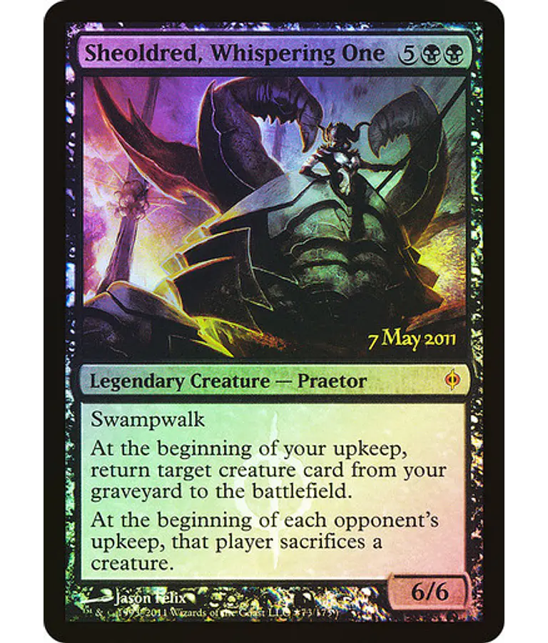 Sheoldred, Whispering One - Promotional (Prerelease Foil) (español)