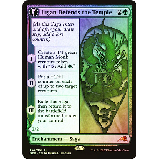 Jugan Defends the Temple - Kamigawa: Neon Dynasty Foil (inglés)
